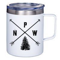 Pine Tree Pacific Northwest PNW Arrows 12oz Stainless Steel Coffee Mug