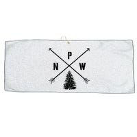 Pine Tree Pacific Northwest PNW Arrows Large Microfiber Waffle Golf Towel