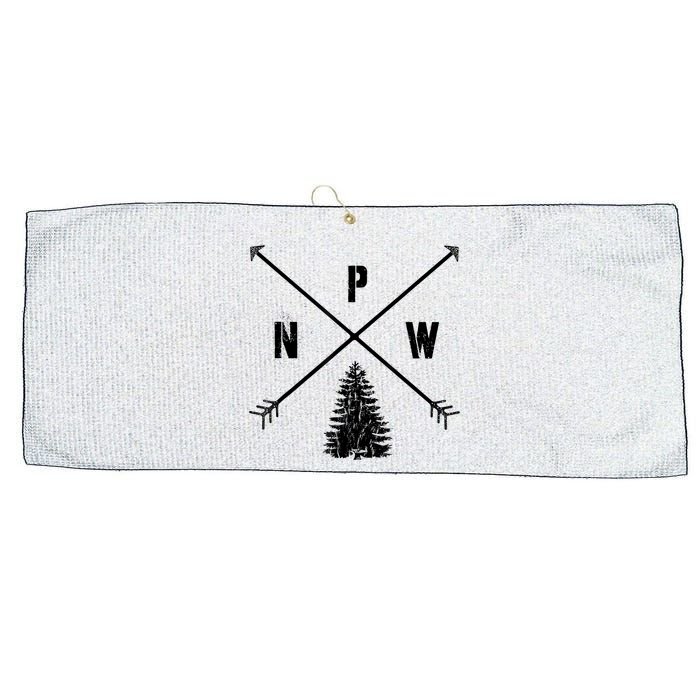 Pine Tree Pacific Northwest PNW Arrows Large Microfiber Waffle Golf Towel