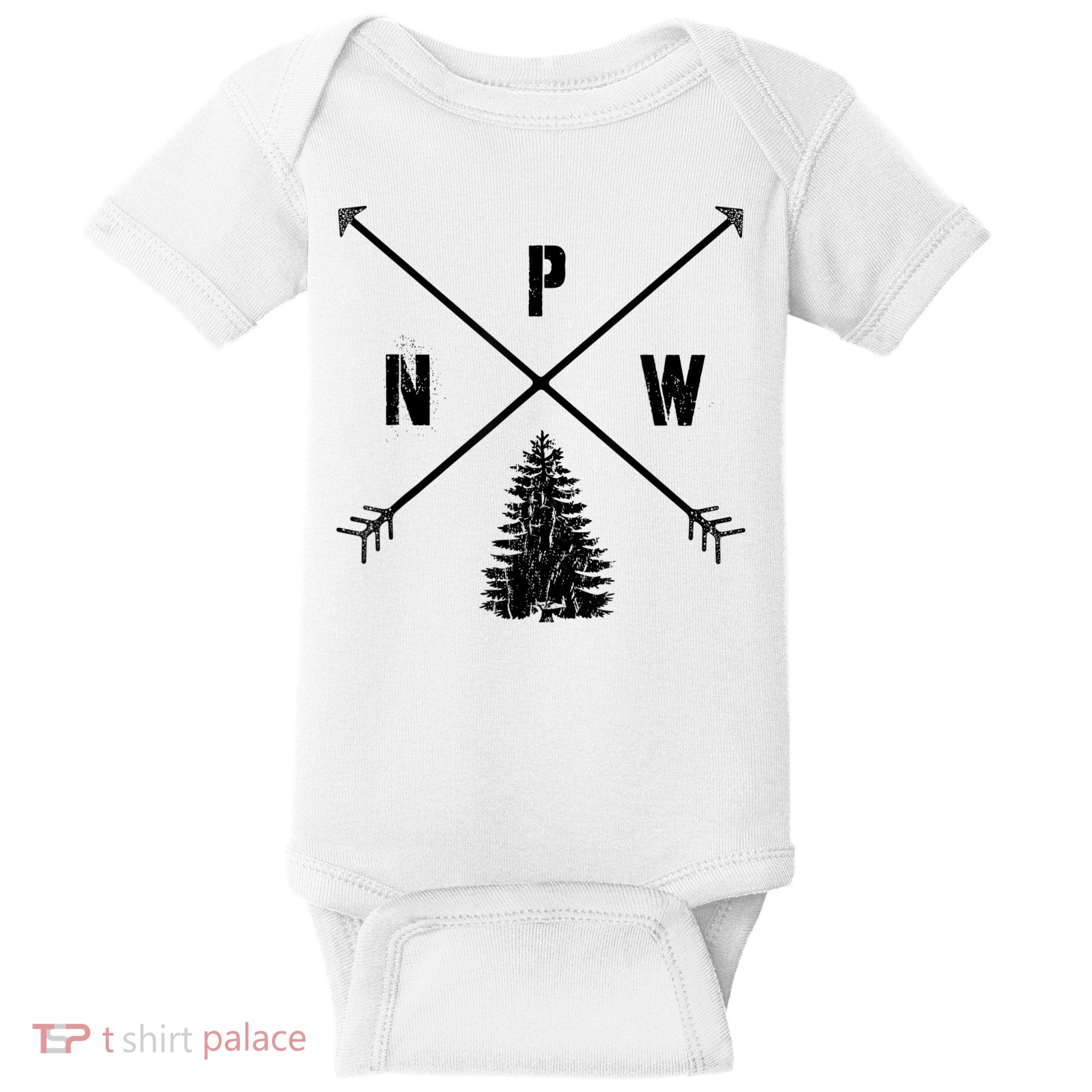 Pine Tree Pacific Northwest PNW Arrows Baby Bodysuit