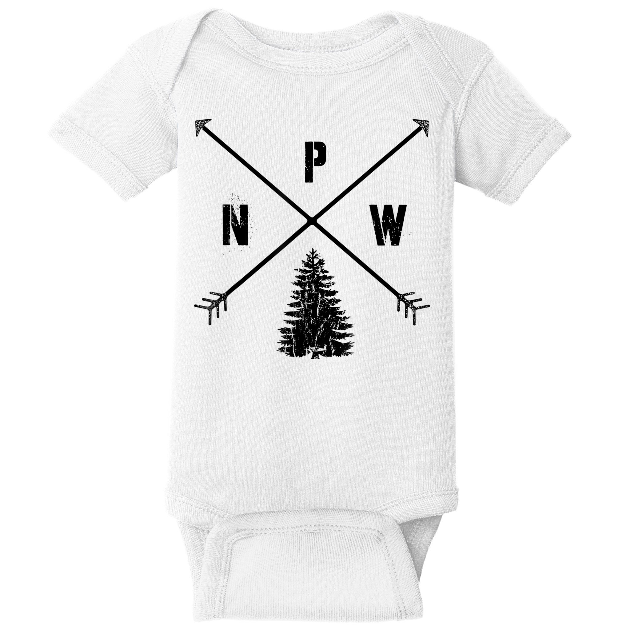 Pine Tree Pacific Northwest PNW Arrows Baby Bodysuit