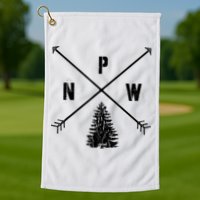 Pine Tree Pacific Northwest PNW Arrows Golf Towel