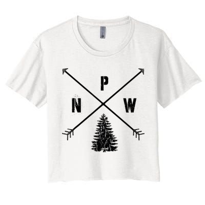 Pine Tree Pacific Northwest PNW Arrows Crop Top