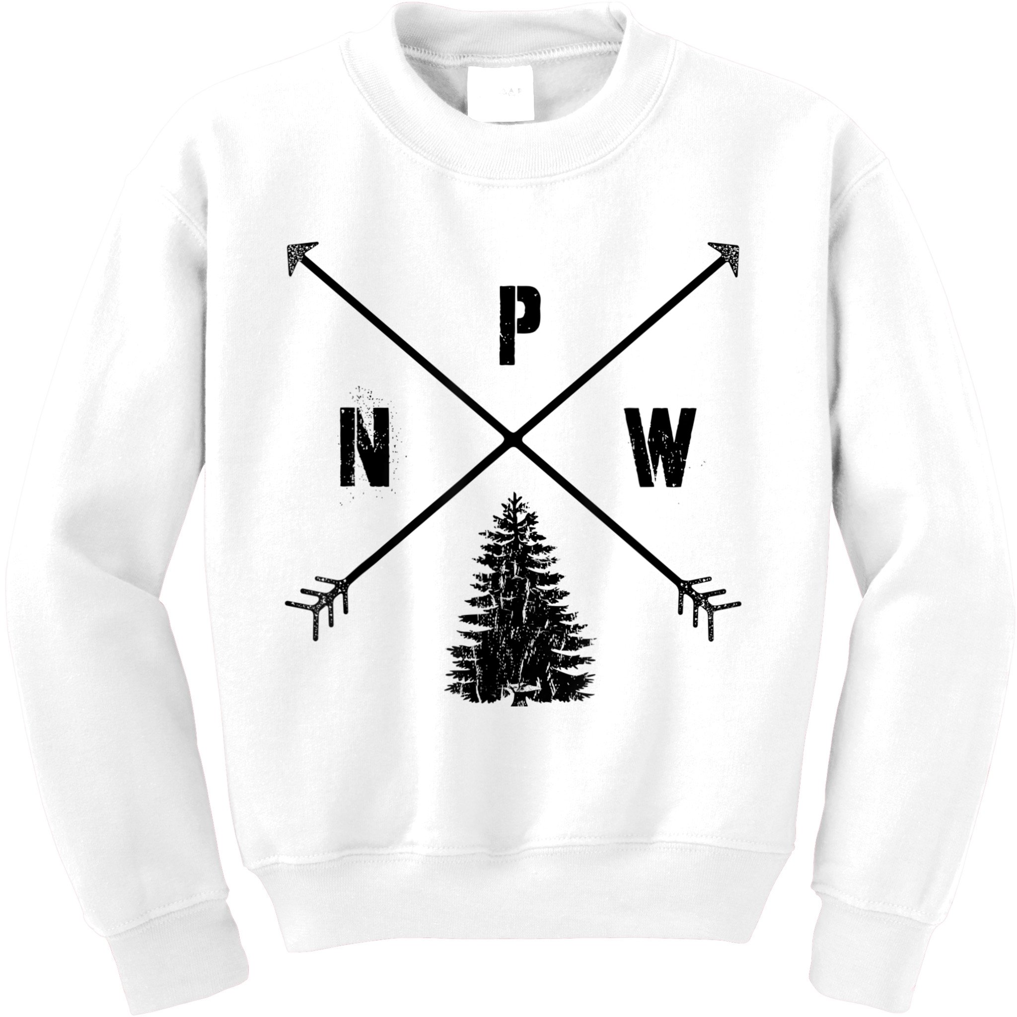 Pine Tree Pacific Northwest PNW Arrows Kids Sweatshirt