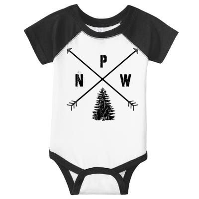Pine Tree Pacific Northwest PNW Arrows Infant Baby Jersey Bodysuit