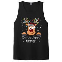 Preschool Team Plaid Reindeer Santa Hat Teacher Christmas PosiCharge Competitor Tank