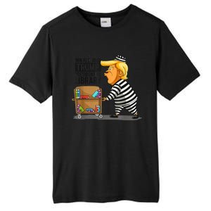 Prison Trump Presidential Library Funny Anti Trump Tall Fusion ChromaSoft Performance T-Shirt