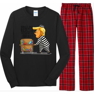 Prison Trump Presidential Library Funny Anti Trump Long Sleeve Pajama Set