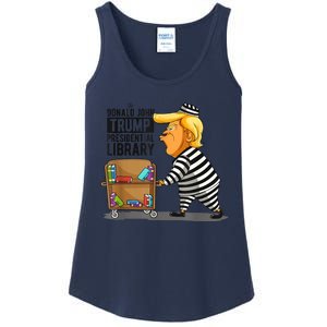 Prison Trump Presidential Library Funny Anti Trump Ladies Essential Tank