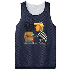 Prison Trump Presidential Library Funny Anti Trump Mesh Reversible Basketball Jersey Tank