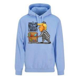 Prison Trump Presidential Library Funny Anti Trump Unisex Surf Hoodie