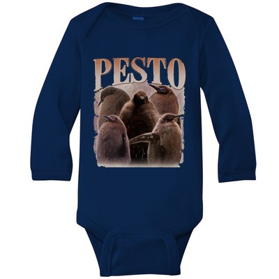 Pesto The Penguin Funny Baby Penguin Pesto Baby Long Sleeve Bodysuit