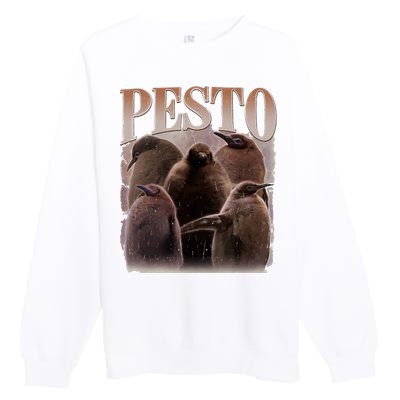 Pesto The Penguin Funny Baby Penguin Pesto Premium Crewneck Sweatshirt