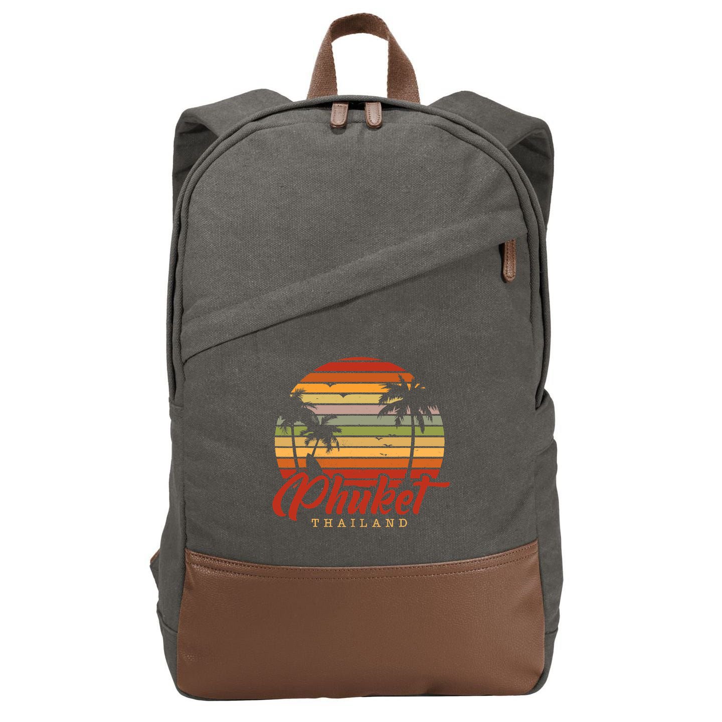 Phuket Thailand Cotton Canvas Backpack