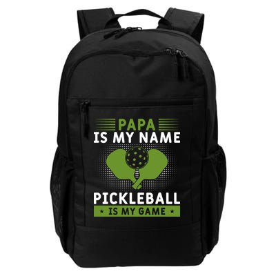 Pickleball Team Papa Is My Name Pickleball Is My Game Paddles Sport Gift Backpack