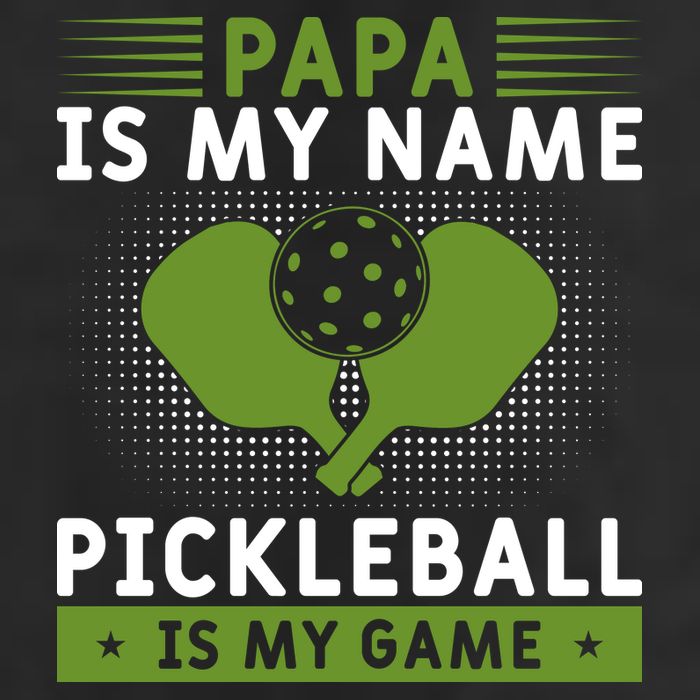 Pickleball Team Papa Is My Name Pickleball Is My Game Paddles Sport Gift Adult Drive Performance Visor
