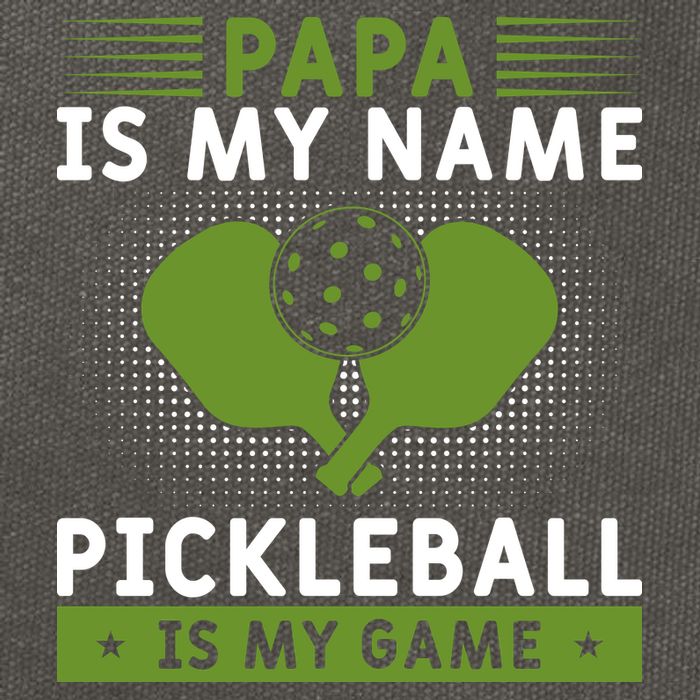 Pickleball Team Papa Is My Name Pickleball Is My Game Paddles Sport Gift Cotton Canvas Backpack