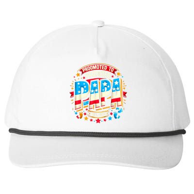 Promoted To Papa Est. 2024 New Papa Fathers Day Snapback Five-Panel Rope Hat