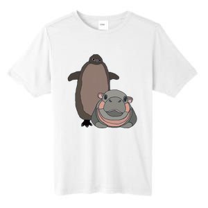 Pesto The Penguin And Moo Deng The Baby Hippo Funny Tall Fusion ChromaSoft Performance T-Shirt