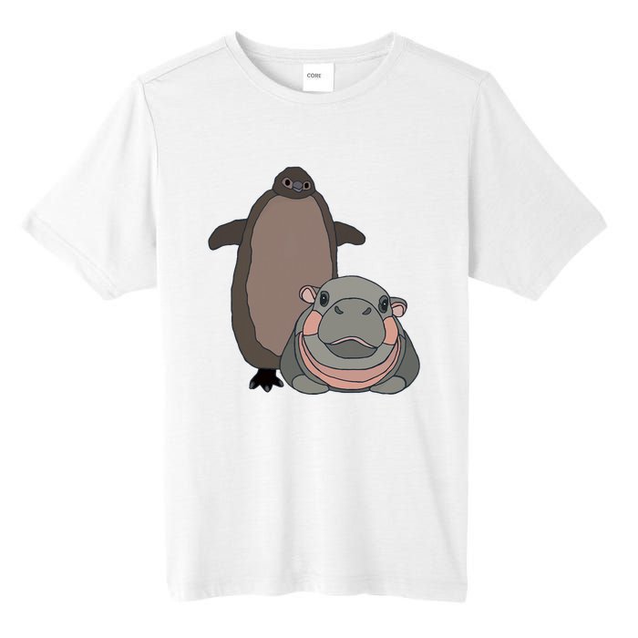 Pesto The Penguin And Moo Deng The Baby Hippo Funny Tall Fusion ChromaSoft Performance T-Shirt