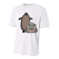 Pesto The Penguin And Moo Deng The Baby Hippo Funny Performance Sprint T-Shirt