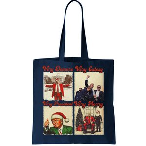 President Trumpxmas Pajamas Funny Christmas Tote Bag