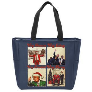 President Trumpxmas Pajamas Funny Christmas Zip Tote Bag