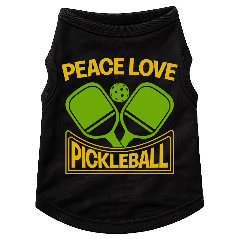 Pickleball Team Peace Love Pickleball Paddles Sport Gift Doggie Tank