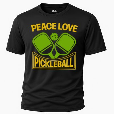 Pickleball Team Peace Love Pickleball Paddles Sport Gift Performance Shirt