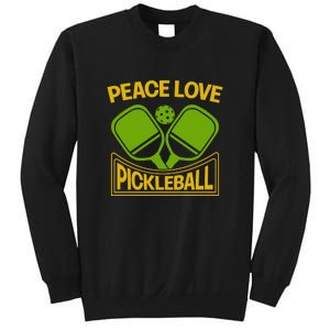 Pickleball Team Peace Love Pickleball Paddles Sport Gift Sweatshirt