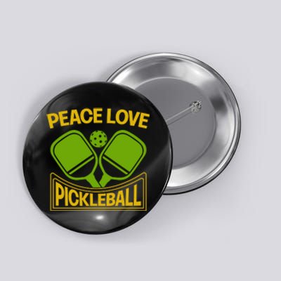 Pickleball Team Peace Love Pickleball Paddles Sport Gift Button