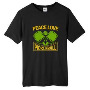 Pickleball Team Peace Love Pickleball Paddles Sport Gift Tall Fusion ChromaSoft Performance T-Shirt