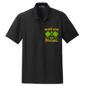 Pickleball Team Peace Love Pickleball Paddles Sport Gift Dry Zone Grid Polo