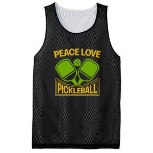 Pickleball Team Peace Love Pickleball Paddles Sport Gift Mesh Reversible Basketball Jersey Tank