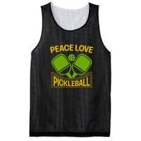 Pickleball Team Peace Love Pickleball Paddles Sport Gift Mesh Reversible Basketball Jersey Tank