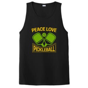 Pickleball Team Peace Love Pickleball Paddles Sport Gift PosiCharge Competitor Tank