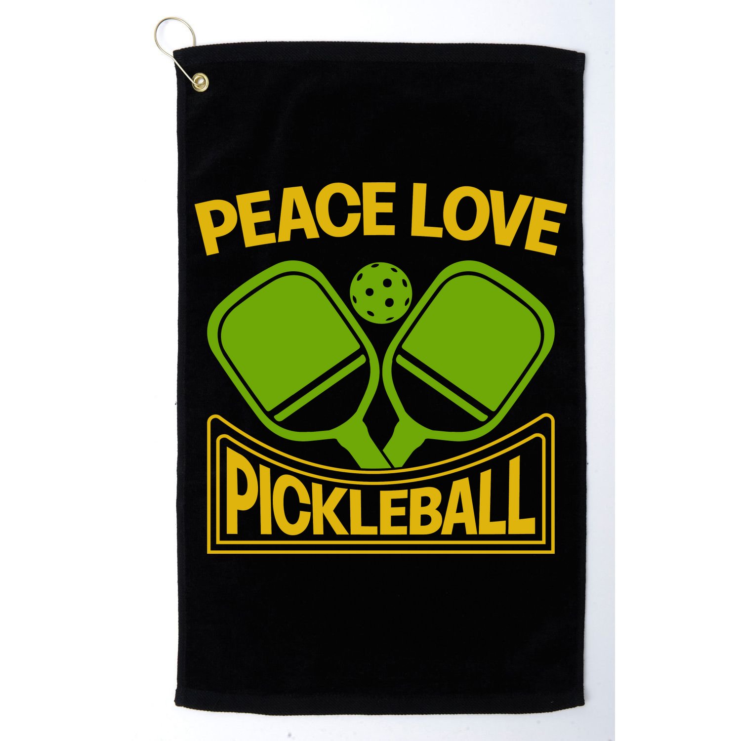 Pickleball Team Peace Love Pickleball Paddles Sport Gift Golf Towel