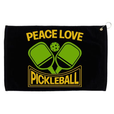 Pickleball Team Peace Love Pickleball Paddles Sport Gift Grommeted Golf Towel