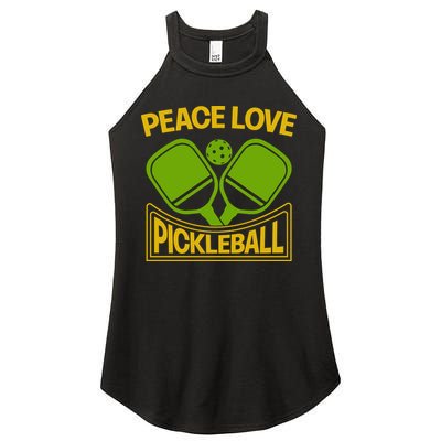 Pickleball Team Peace Love Pickleball Paddles Sport Gift Women's Perfect Tri Rocker Tank
