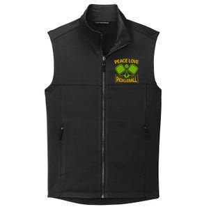 Pickleball Team Peace Love Pickleball Paddles Sport Gift Collective Smooth Fleece Vest