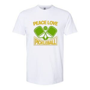 Pickleball Team Peace Love Pickleball Paddles Sport Gift Softstyle CVC T-Shirt