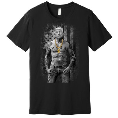 Pro Trump Patriotic Gangster Felon Conviction Premium T-Shirt