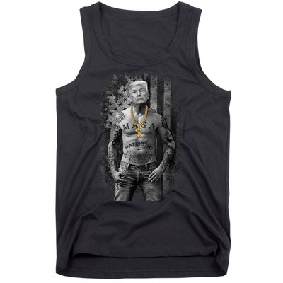 Pro Trump Patriotic Gangster Felon Conviction Tank Top