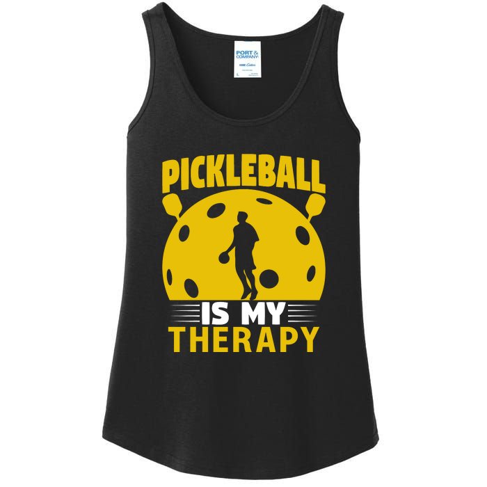 Pickleball Team Pickleball Is My Therapy Paddles Sport Gift Ladies Essential Tank