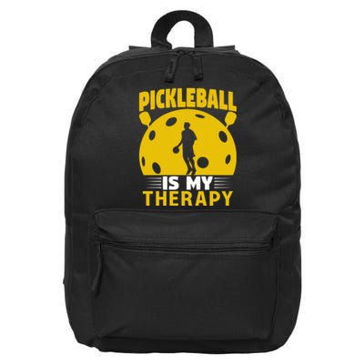 Pickleball Team Pickleball Is My Therapy Paddles Sport Gift 16 in Basic Backpack