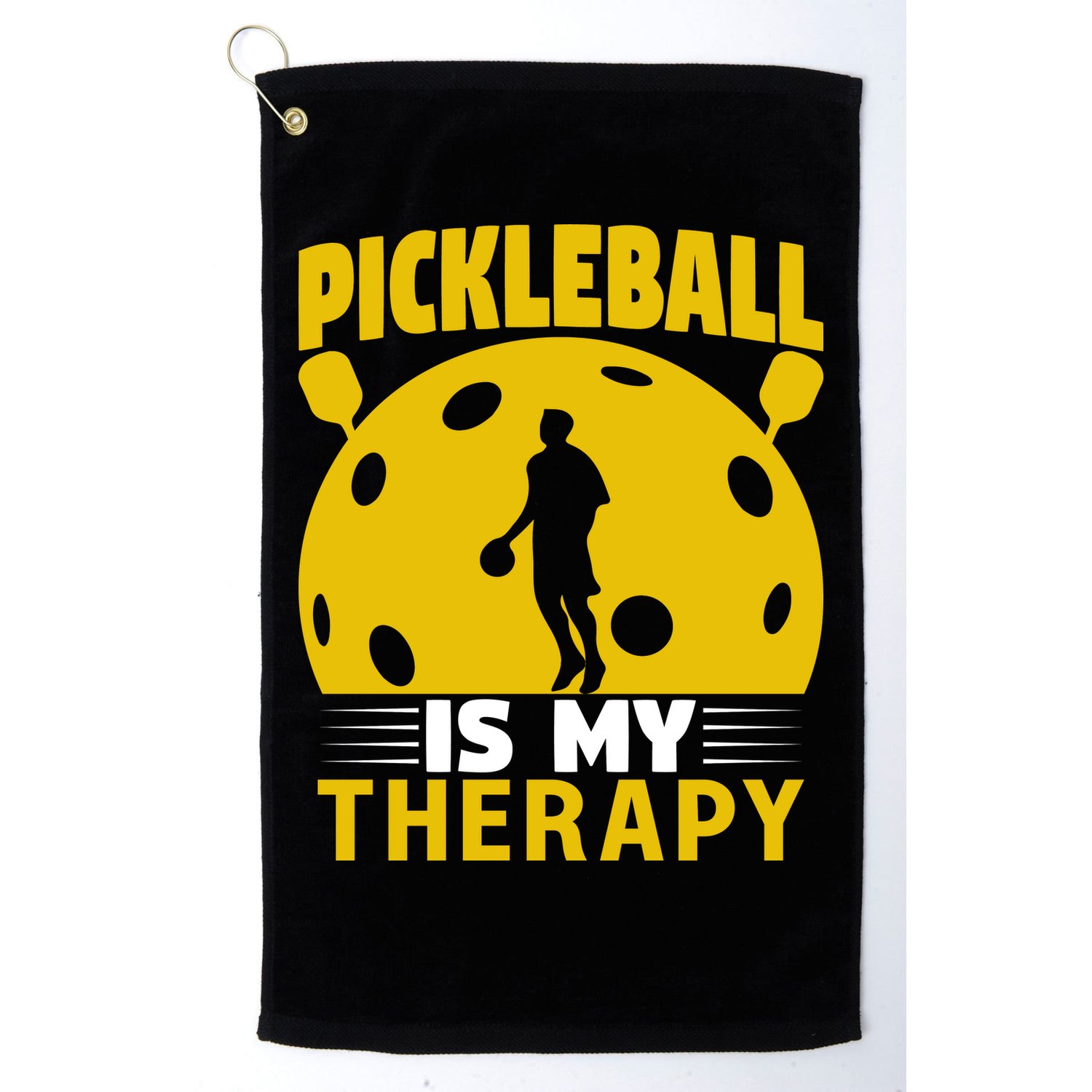 Pickleball Team Pickleball Is My Therapy Paddles Sport Gift Golf Towel