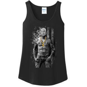 Pro Trump Patriotic Gangster T Anti Liberal Republican Gift Black Cotton Crew Ne Ladies Essential Tank