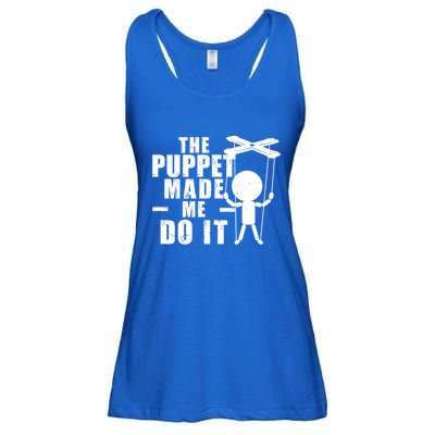 Puppeteer The Puppet Made Me Do It Marionette Great Gift Ladies Essential Flowy Tank