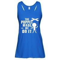 Puppeteer The Puppet Made Me Do It Marionette Great Gift Ladies Essential Flowy Tank