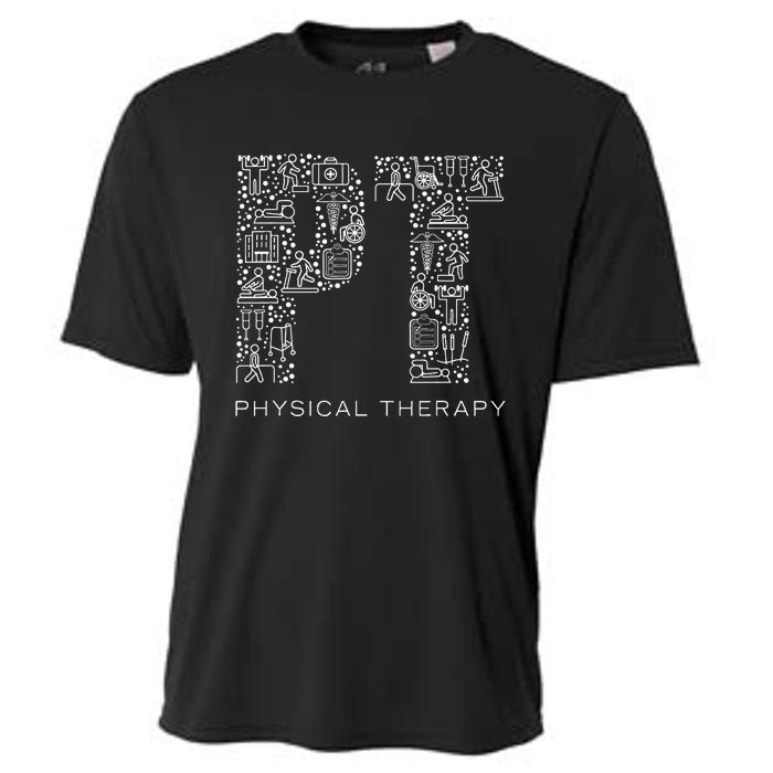 Physical Therapist Physical Therapy Gift Pt Month Cooling Performance Crew T-Shirt